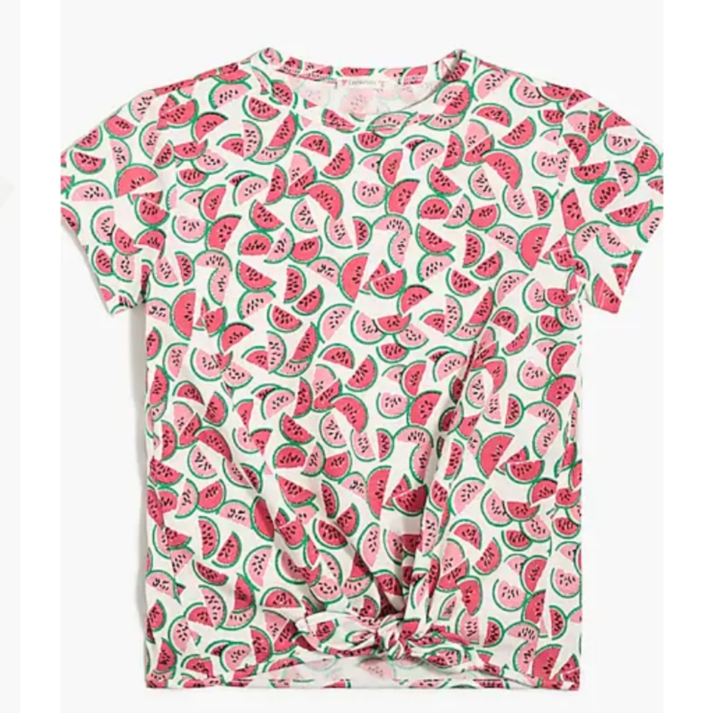 🍉 3 Crewcuts tie front shirts size 6
